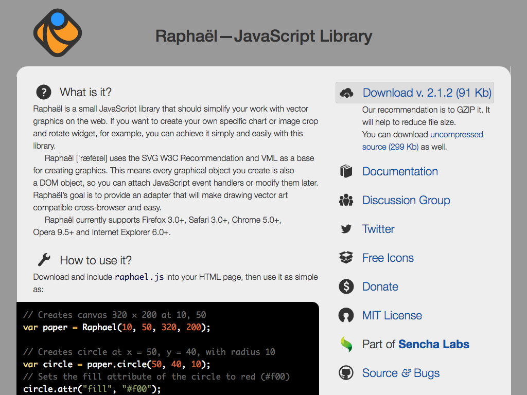 Raphael.js Screenshot